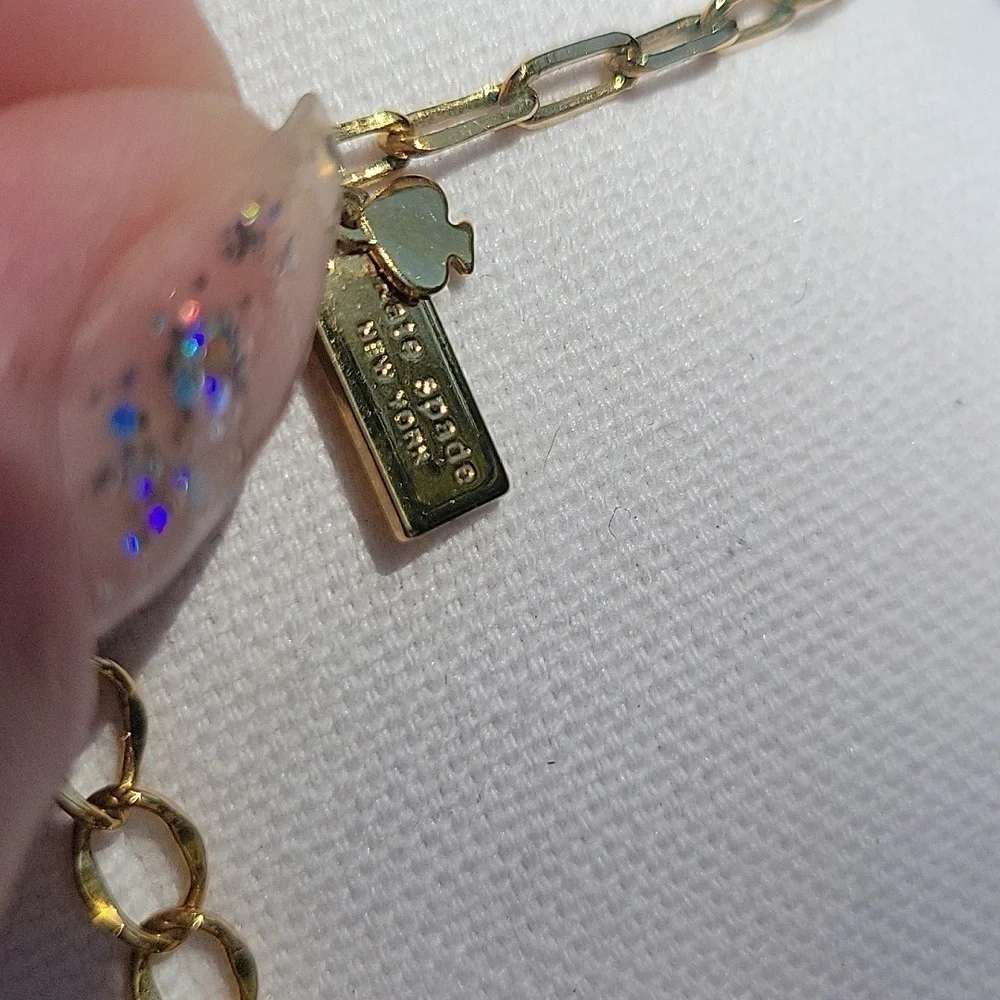 Kate Spade Kladiscope Jeweled Rhinestone Flower Statement Gold Necklace Bib